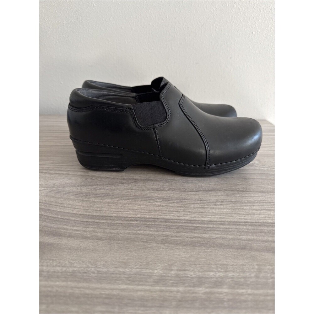 Dansko Pro XP‎ Wedge Clog Shoes Women 8  US 39 EU Black Heels Slip On 3909500200